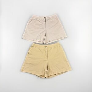 2 Pair Tommy Bahama Shorts Womens Size 6 Cotton Blend Soft Stretch Chino